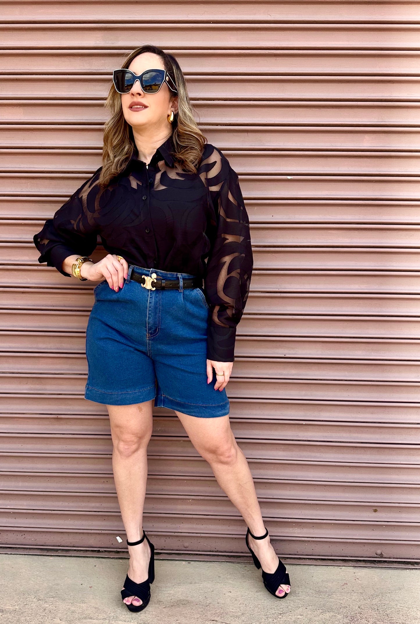 Denim bermuda